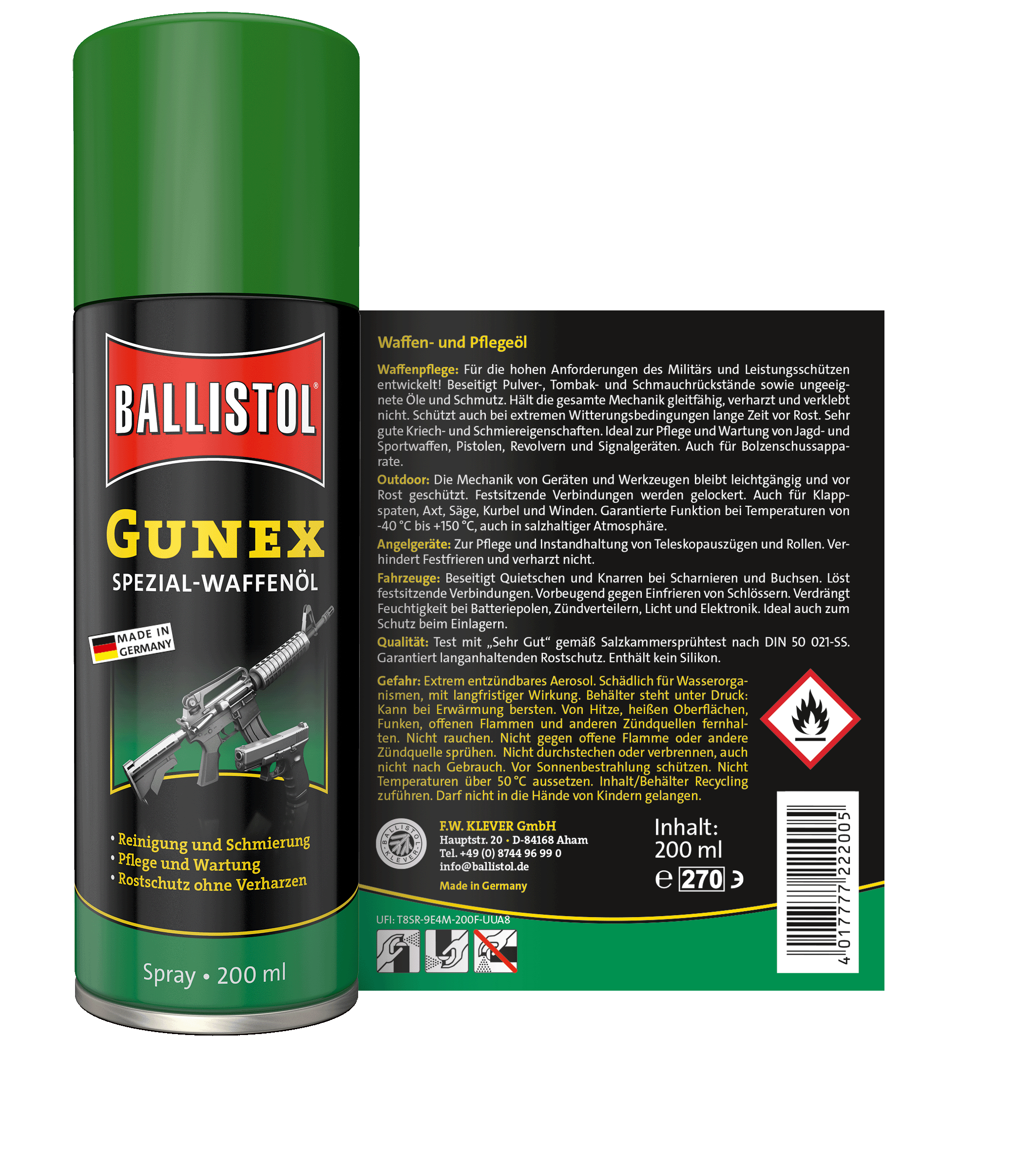 Ballistol Gunex Spezial-Waffenöl, 200ml – Bild 2