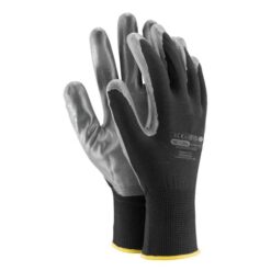 12 Paar Schutzhandschuhe aus Polyester Nitril beschichtet Größe 10