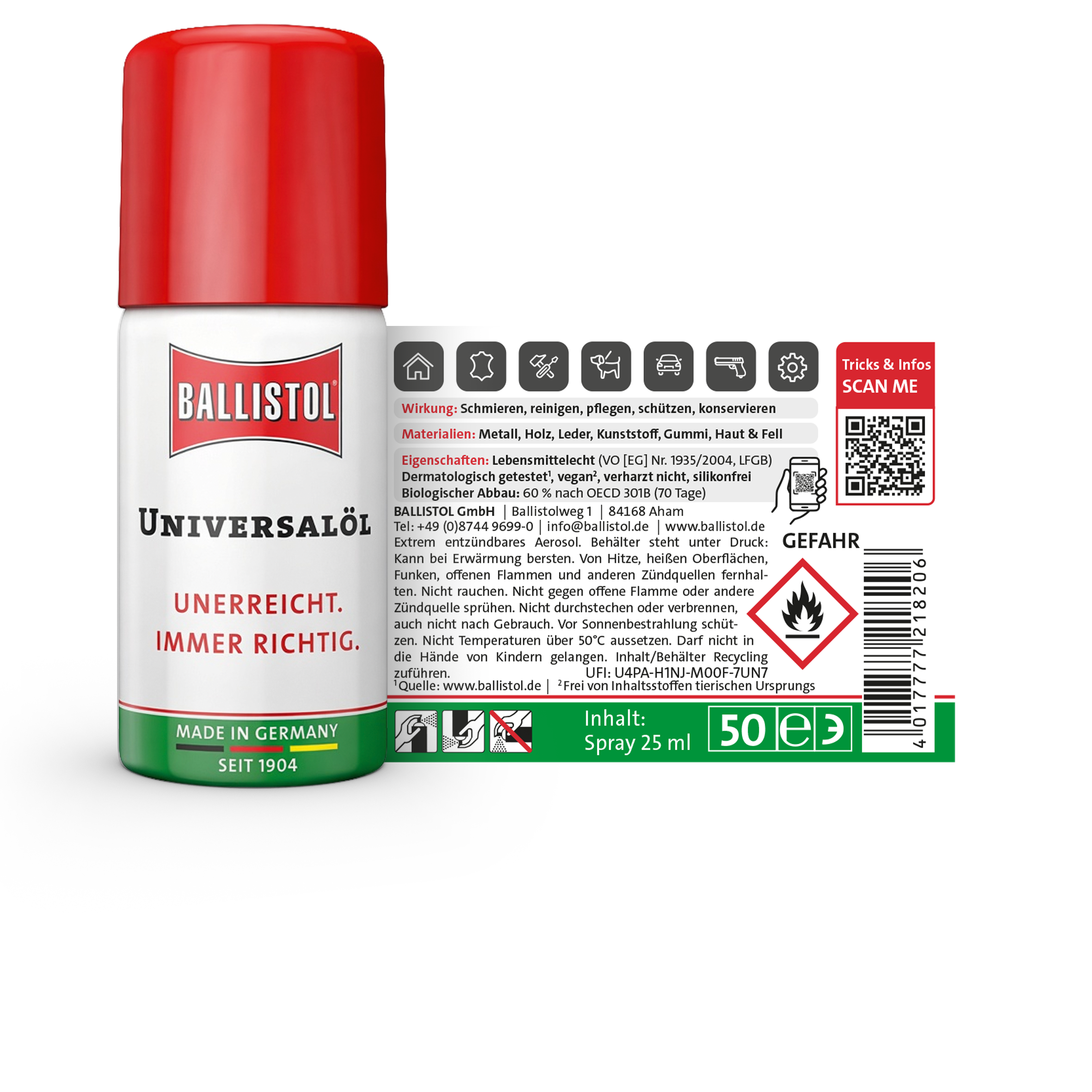 Ballistol Universalöl Spray 25ml – Bild 2