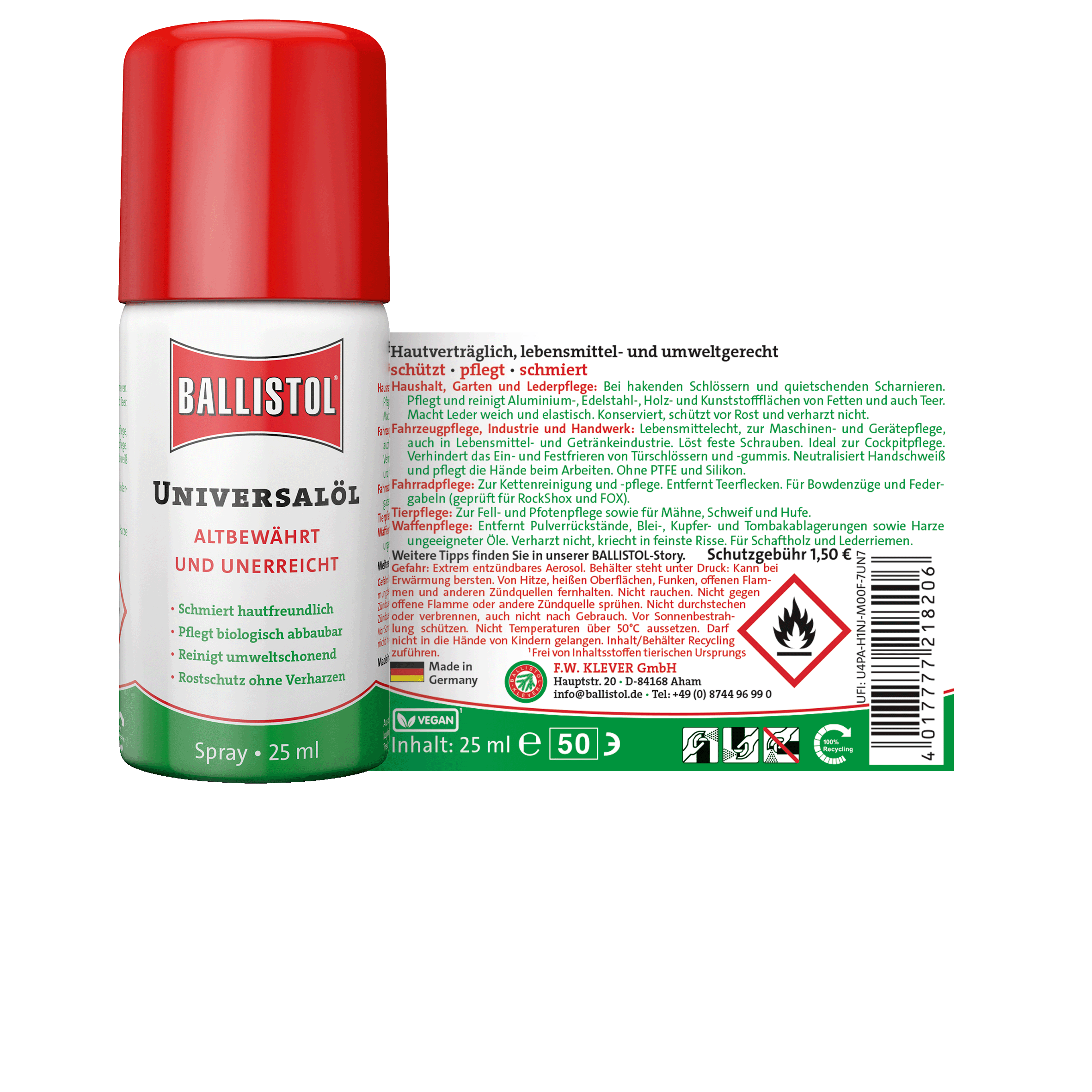 Ballistol Universalöl Spray 25ml – Bild 2
