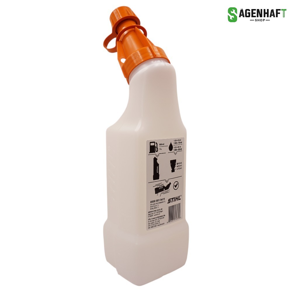 STIHL Kraftstoff-Mischflasche | 1,0 Liter mit praktischem Dosierdeckel