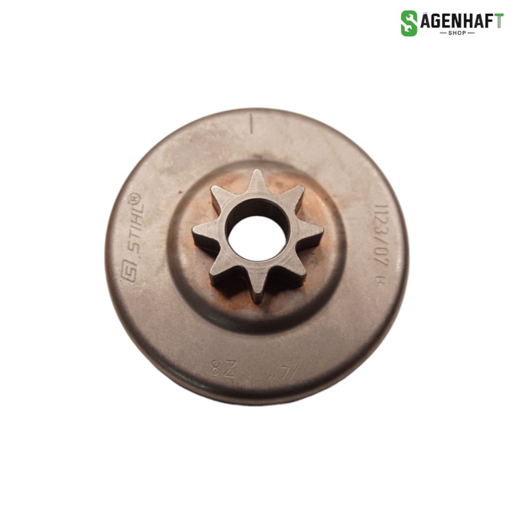 Stihl original Kettenrad Kupplungstrommel 1/4" 8Z kompatibel mit Stihl MS 231 | MS 251